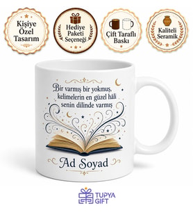 Masal Anlatıcısı Storyteller Kelimelerin Büyülü Dünyası İsme Özel Kupa Bardak Hediye