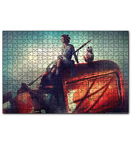 Cakapuzzle  Star Wars Rey ve BB-8  Puzzle Yapboz MDF (Ahşap) (120 Parça)