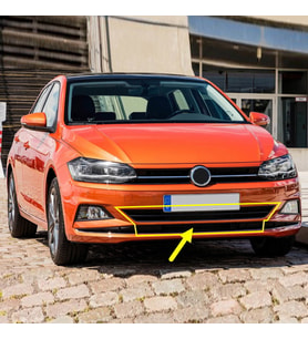 VW Polo 2018-2021 Ön Tampon Orta Izgara Krom Çıtalı 2G0853677M