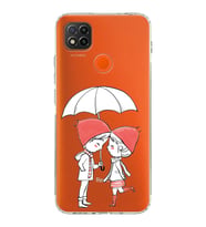 Xiaomi Redmi 9C  Kamera Korumalı Kapak Aşk Tasarımlı Şeffaf  Kılıf