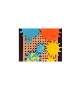 Alvera 3D Baskı Dişli Çarklar Puzzle Tahtası - Döner Zincirleme Dişli Seti, Montessori Fen ve Mekanik Öğretim Materyali