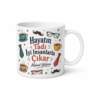 Amca İçin Esprili Baskılı Kupa Bardak Karışık Desenli Özel Tasarım Hediye