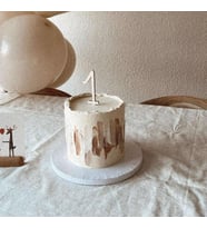 1 Yaş Ahşap Pasta Süsü - Cake Topper