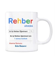 Öğretmenler Gününe Özel İsimli Arama Motoru Kupa Bardak - Rehber Öğretmeni