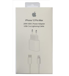 İphone 12 Pro-Max 20W Uyumlu Şarj Adaptörü ve Şarj Kablosu-İTHAL