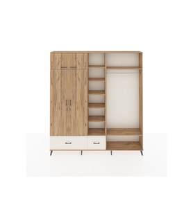 Arges Dolap 12 Raflı 2 Çekmeceli 2 Askılı 220x30x243 Çam-Çam/Aytaşı