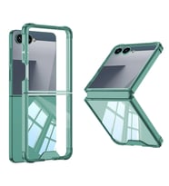 Galaxy Z Flip 7 Kılıf Zore Full Camlı Kıpta Kapak