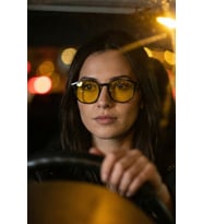 SUNSTOP Antifar Siyah Unisex Gece Sürüş Gözlüğü 1373 C0101 - TR90 Esnek Dayanıklı Çerçeve