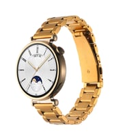 Huawei Watch GT 4 41mm Uyumlu 18mm Kordon Paslanmaz Metal Baklalı Tasarım KRD-04 Kayış