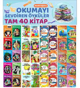 2.Sınıflar İçin Renkli Eğitici Okumayı Sevdiren Hikayeler 2 (40 Kitap)
