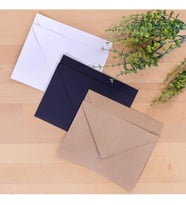 Standart Zarf Seti, 13x18 Cm 6 Adet (KRAFT-BEYAZ-SİYAH)