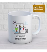 Kişiye Özel İsim Yazılabilir Kimya Öğretmeni Kupa Bardak
