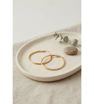 316L Çelik Gold Renk 36 mm Halka Küpe TJ-BKP12007