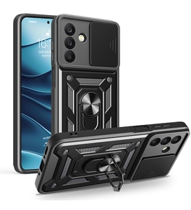 Samsung Galaxy A26 Uyumlu Kılıf Magnetik Standlı Kamera Korumalı Zore Sürgülü Vega Kapak