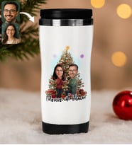 BK Gift Kişiye Özel Sevgili Yılbaşı Karikatürlü Çelik Termos Bardak - 12, Yılbaşı Hediyesi, Yeni Yıl Hediyesi
