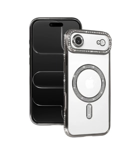 Apple iPhone 17 Air Joke Simli Magneticsafe Kılıf - Gümüş