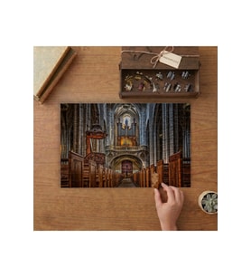 Notre-Dame Katedrali Tasarımı 240 parça Ahşap Puzzle Ahşap Kutuda MP01997
