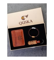 Kişiye Özel İsimli El Yapımı Hakiki Deri Kiremit Kartlık+Anahtarlık+Bileklik Set - Grain Minimal