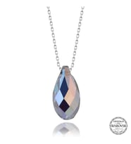 Swarovski Crystal Taşlı Damla Gümüş Kadın Kolye