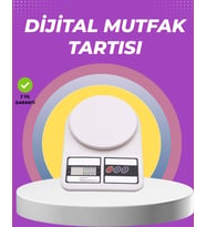 Beyaz Plastik Dijital Mutfak Tartısı - 24x16.8x1.5cm