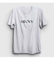 Presmono Unisex Beyaz Logo K Pop Kedi Kedili Meovv T-Shirt 491011tt (Beyaz)