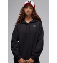 Nike Jordan Flight Fleece Po Loose Fit Womens Hoodie Kadın Kapüşonlu Sweatshirt Siyah