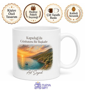 Balıkesir Erdek Kapıdağ Yarımadası Deniz Ve Güneş Kupa Bardak Hediye