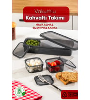 Porsima 4369 FreshLock Vakumlu Kahvaltılık Çok Amaçlı Saklama Kabı Kahvaltı Seti