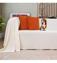 CONCEPT Koltuk Örtüsü Şönil Kaymaz Çift Taraflı Çekyat Örtüsü Koltuk Şalı 175x300 - EKRU