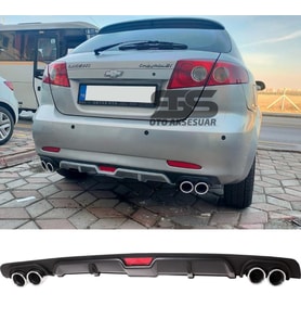 Chevrolet Lacetti Difüzör Arka Tampon Eki 4 Egzoz Çıkışlı Siyah