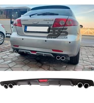 Chevrolet Lacetti Difüzör Arka Tampon Eki 4 Egzoz Çıkışlı Siyah