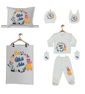 Pia Baby Gl 2200 İsme Özel Yastık Battaniye Zıbın Set
