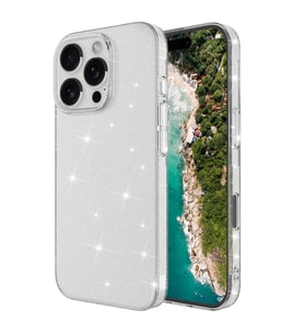 iPhone 16 Pro Max Kılıf Parlayan Simli Şeffaf Bright Glitter Kapak