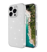 iPhone 16 Pro Max Kılıf Parlayan Simli Şeffaf Bright Glitter Kapak