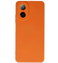Newface Oppo A38 Kılıf Nano içi Kadife Silikon - Turuncu
