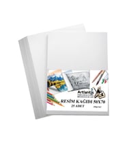 Resim Kağıdı 50x70 25 Li 100 gr 1 Paket 50*70 Resim Kartonu (Beyaz)