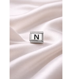 N Harf Charm Çelik Bileklik Aksesuarı Kişiye Özel Harf Modülü Minimal & Şık Tasarım