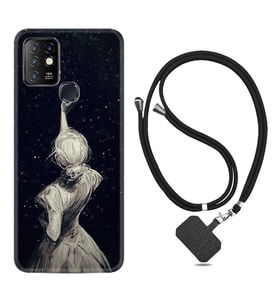 INFINIX Hot 8 9 10 11S Hot 10 Play 10T Kılıf Boyun Askılı Silikon Star Woman 1332