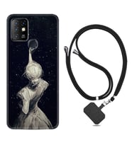 INFINIX Hot 8 9 10 11S Hot 10 Play 10T Kılıf Boyun Askılı Silikon Star Woman 1332