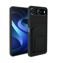 Lexroo İnfinix Hot 60i 5G Kılıf Kartlıklı TPU Bikart Kılıf - Siyah