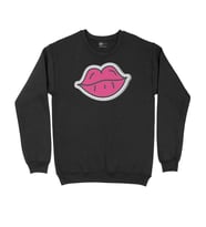 Pembe Dudak Siyah Sweatshirt