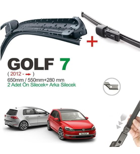 Volkswagen Golf 7 Ön ve Arka Silecek Süpürge Seti 2012-2018