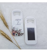 30 Adet Kahverengi Çiçek Baskılı Dikey Açacak Magnet 4,5x10,5 Cm Uv Nikah Şekeri Nişan Şekeri-