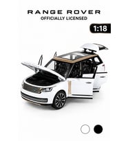 Lisanslı Range Rover SV 1:18 Metal Model Araba Sesli ve Işıklı Beyaz Oyuncak Araba