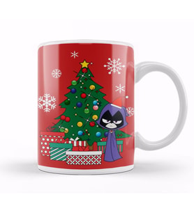 Cuphead Around The Christmas Tree Kupa Bardak Porselen