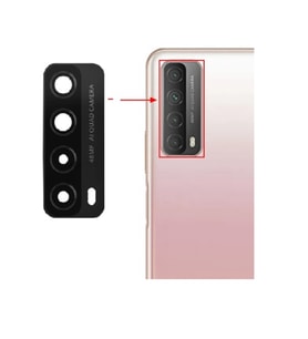 Huawei Uyumlu P Smart 2021 Arka Kamera Camı Lens Yapışkanlı