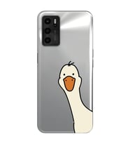 Oppo A55 Uyumlu Sevimli Ördek Desenli Şeffaf Telefon Kılıfı
