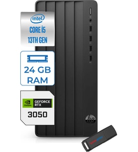 Hp 290 Pro G9 Intel I5-13400 24GB 512GB SSD 6GB/RTX3050 Windows 11 Pro Masaüstü Bilgisayar RTB6JD6ESP07+ZETTAUSBBELLEK