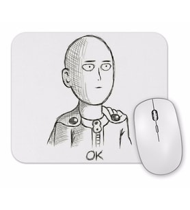 One Punch Man Ok Mouse Pad