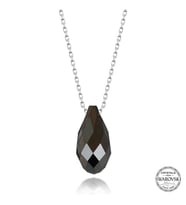 Swarovski Crystal Taşlı Drop Kesim Gümüş Kadın Kolye